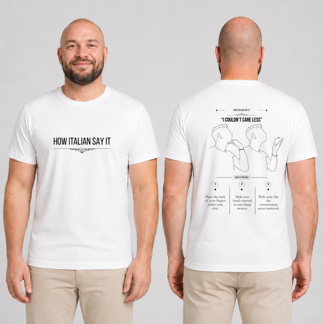 T-shirt “Me ne frego” – How Italian Say It