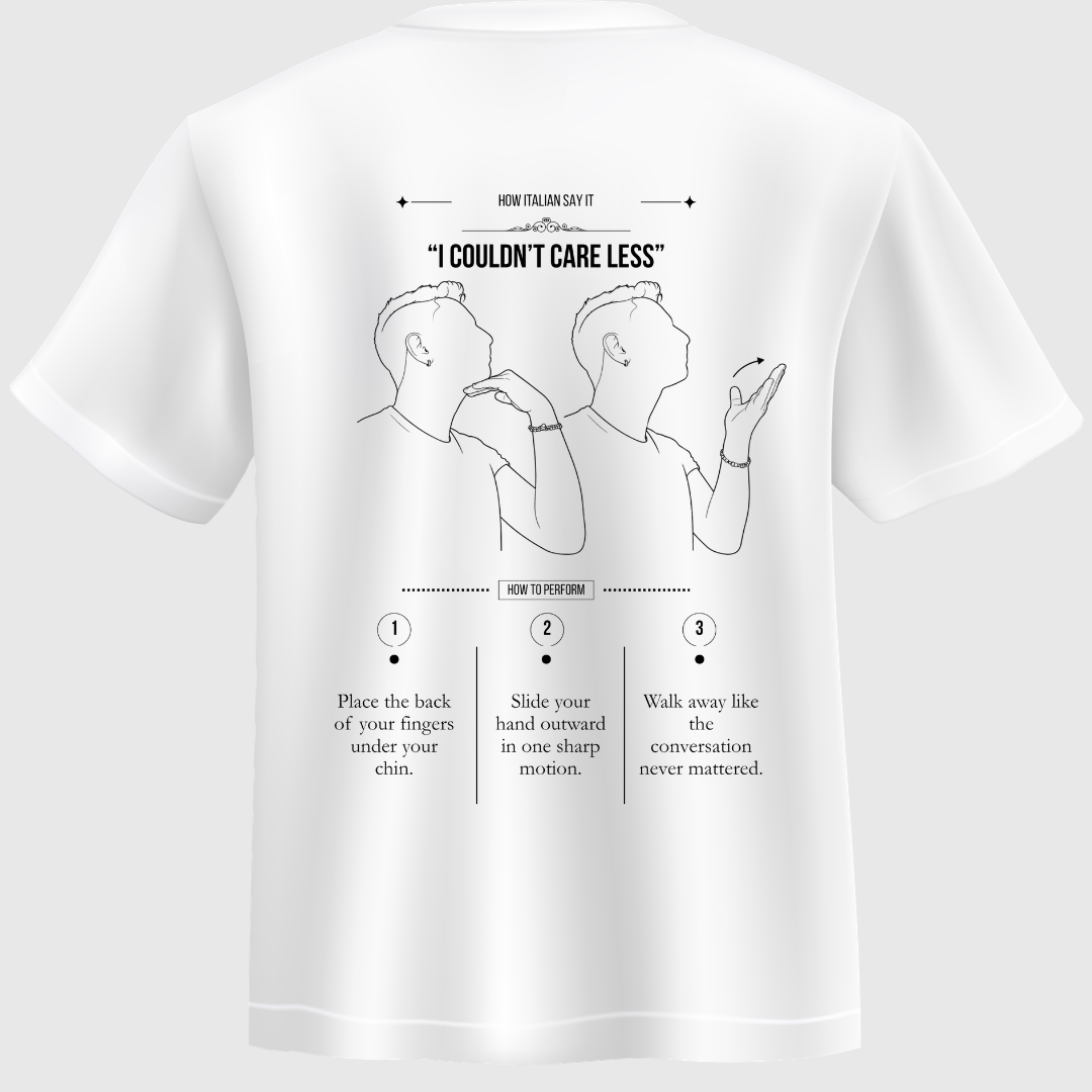 T-shirt “Me ne frego” – How Italian Say It