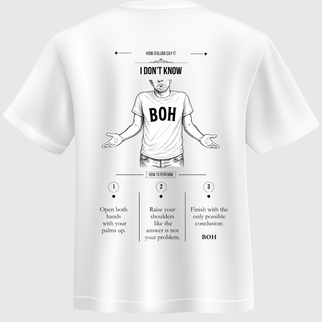T-shirt “Boh” – How Italian Say It