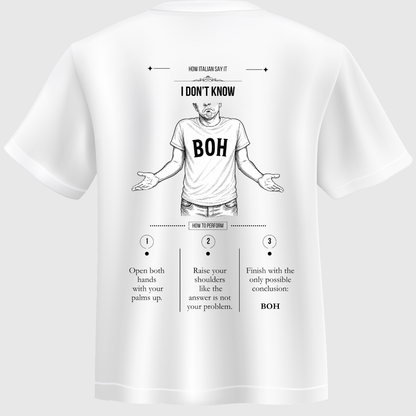 T-shirt “Boh” – How Italian Say It