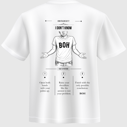 T-shirt “Boh” – How Italian Say It