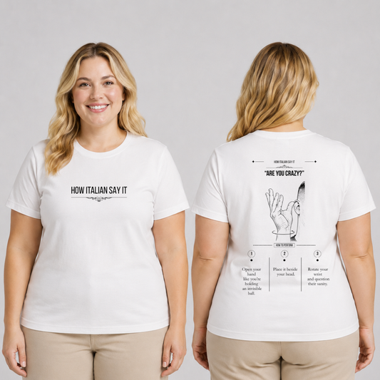 T-shirt “Ma sei matto?” – How Italian Say It
