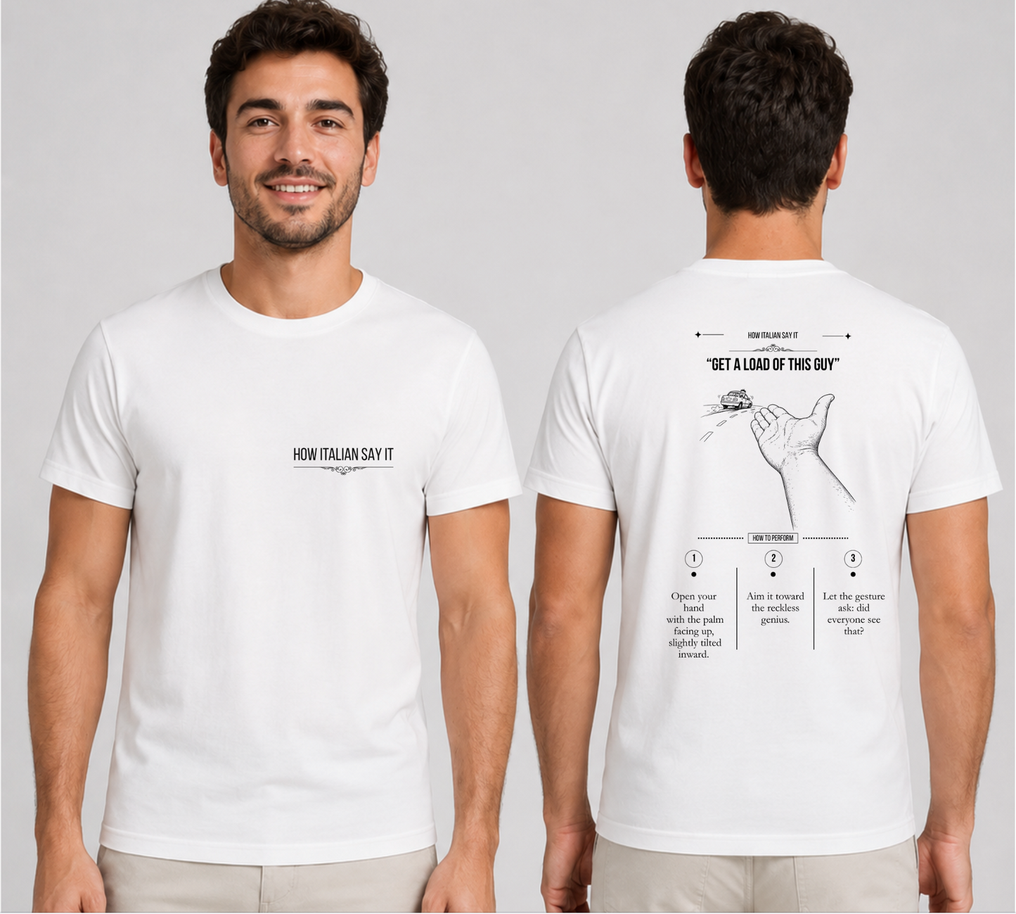 T-shirt "Ma Che Vuoi" | Gesti Italiani Spiegati