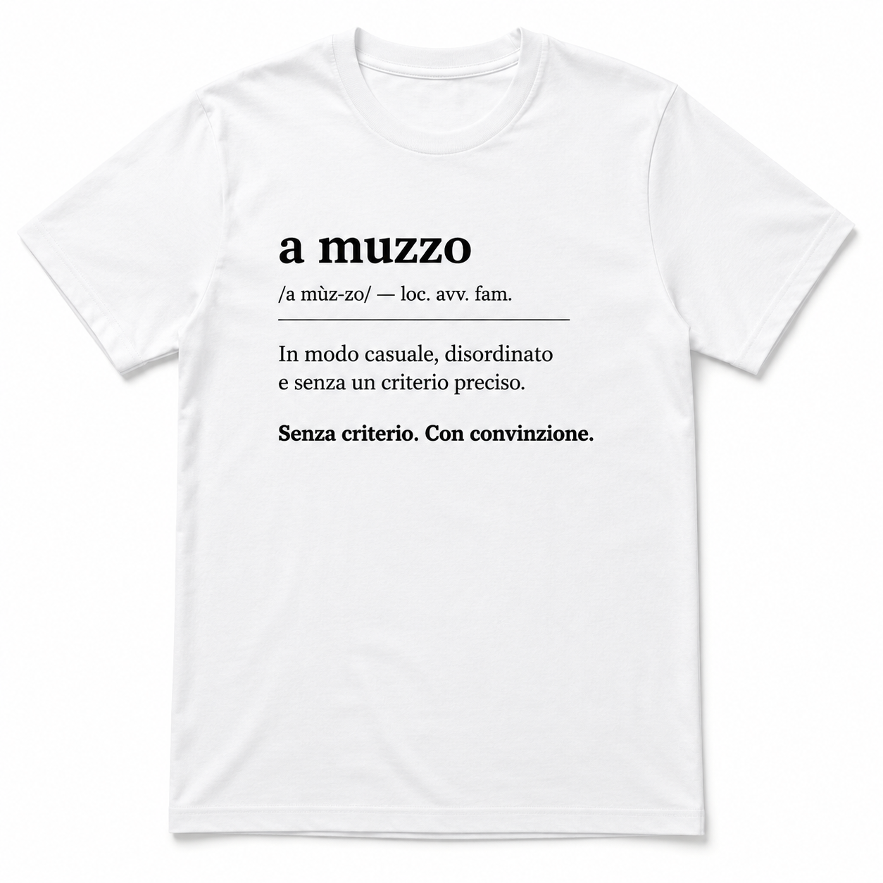 T-shirt “A muzzo” – Dizionario Italiano