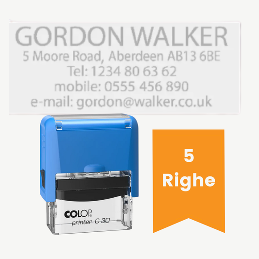 Timbro autoinchiostrante rettangolare – 18×47 mm