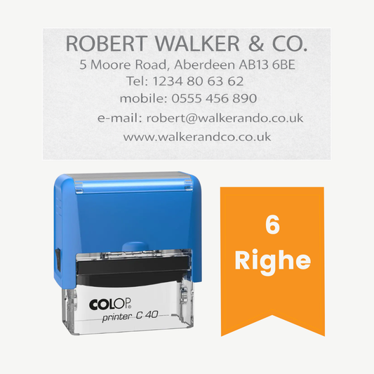 Timbro autoinchiostrante rettangolare – 23×59 mm