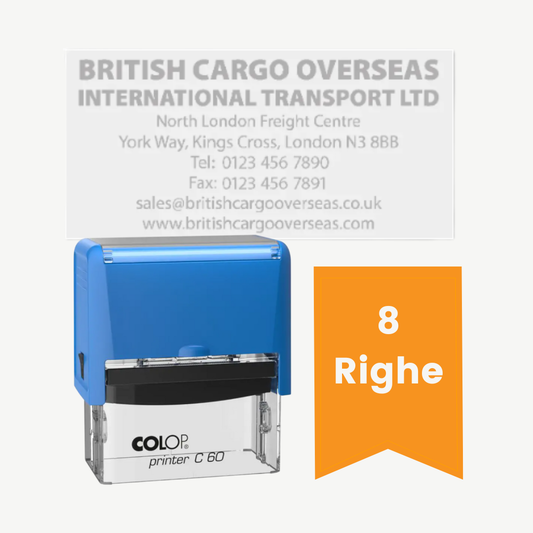 Timbro autoinchiostrante rettangolare – 37×76 mm