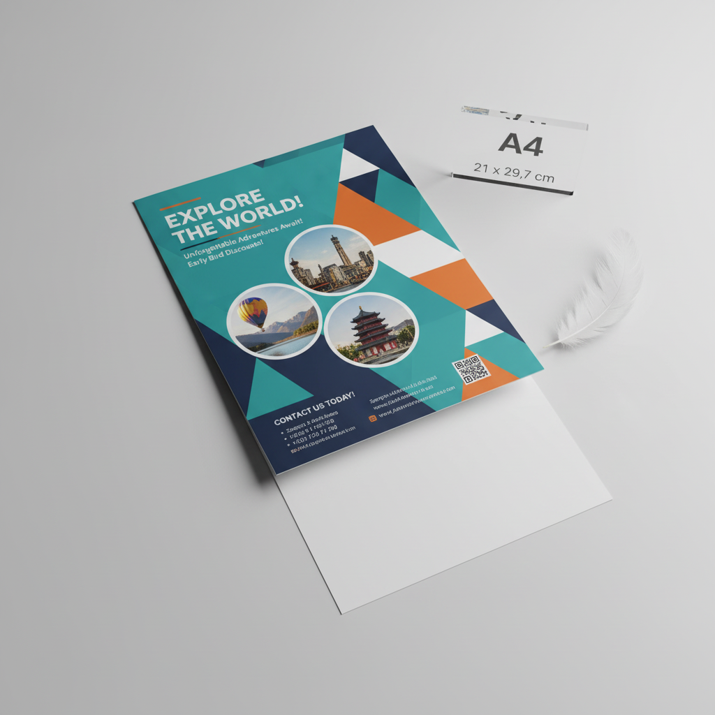 Volantino A4 135gr Solo Fronte con piuma